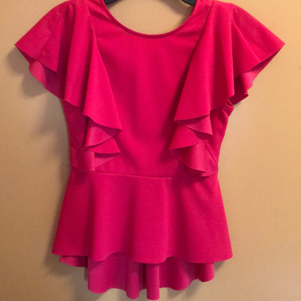 High-low pink shirt
